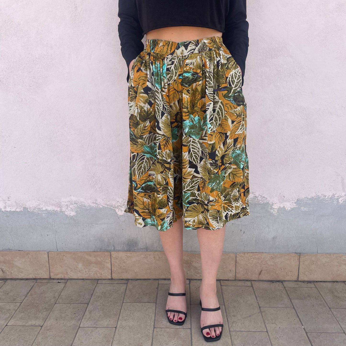Culotte fantasia foliage