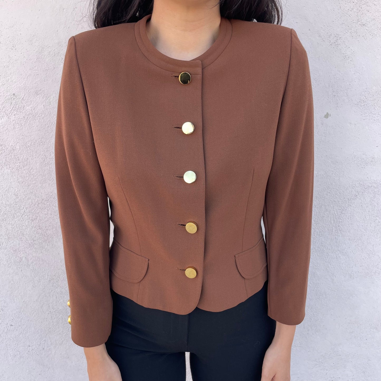 Blazer cropped caramello Genny