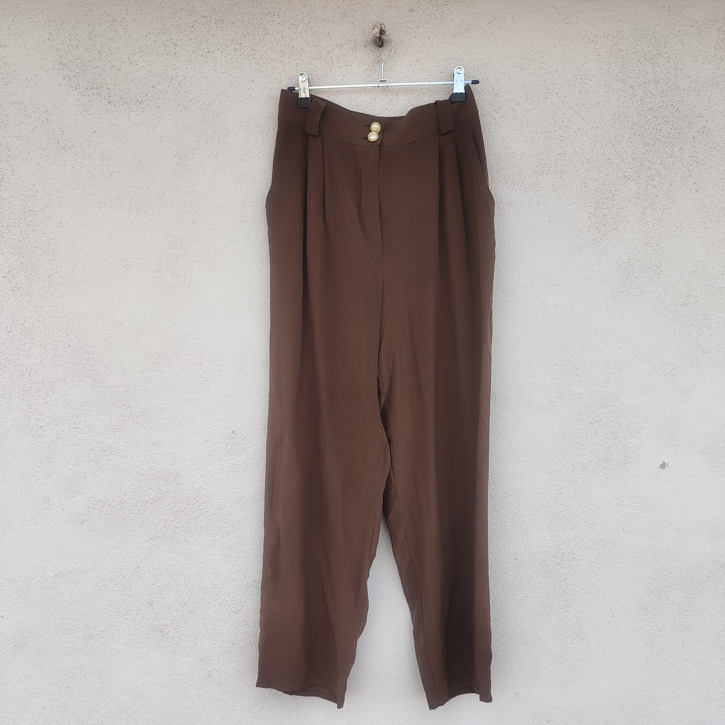 Pantaloni seta tabacco