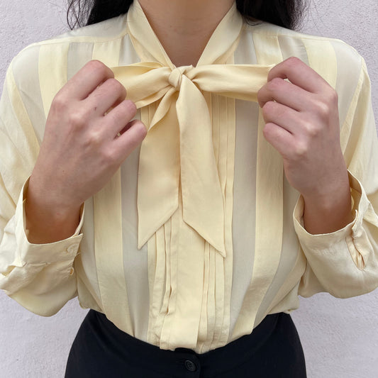 Camicia seta crema