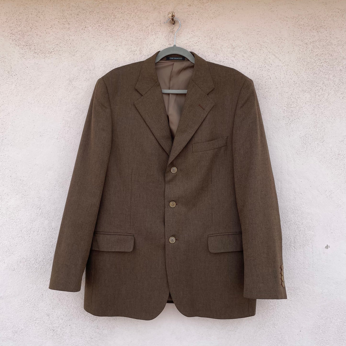 Blazer herringbone caffè