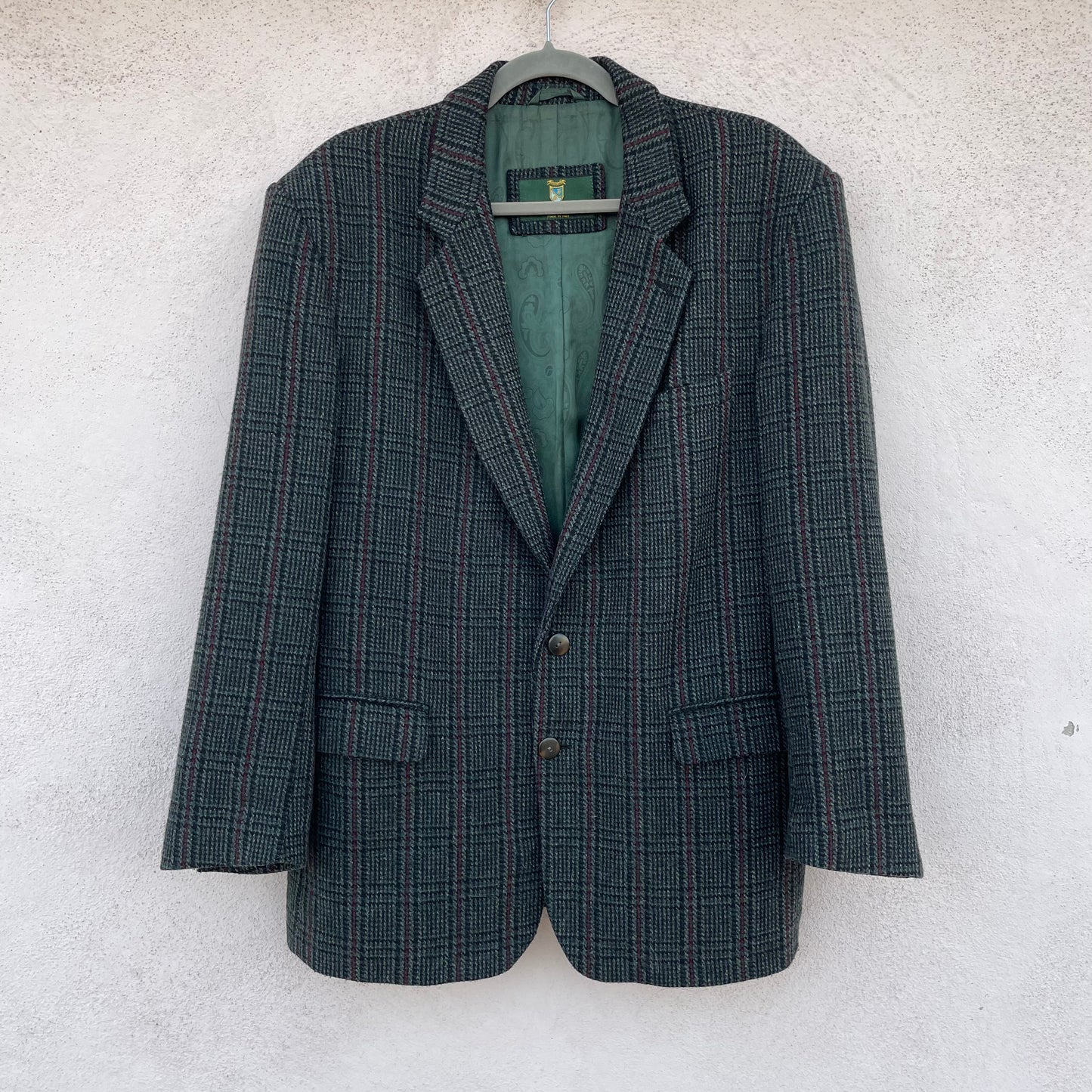 Blazer principe di Galles verde bosco