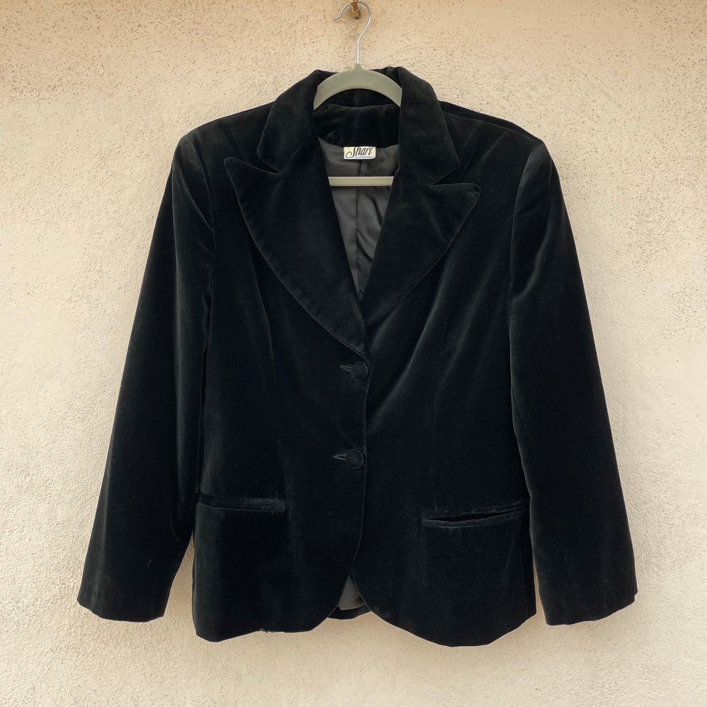 Blazer corto velluto nero