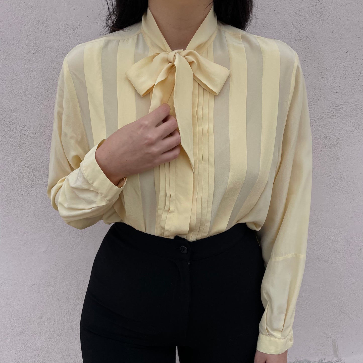 Camicia seta crema