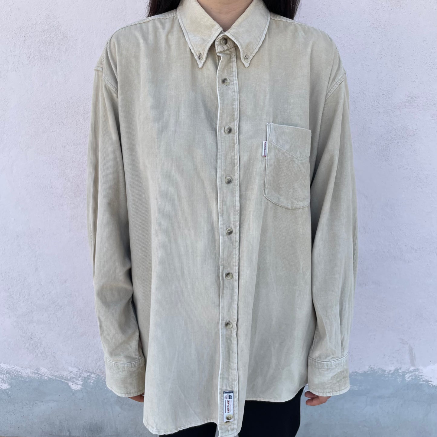 Overshirt velluto sabbia