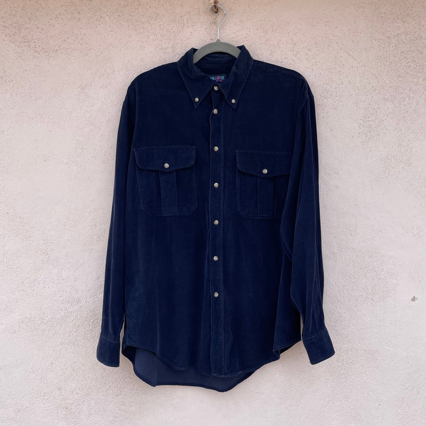 Overshirt velluto blu