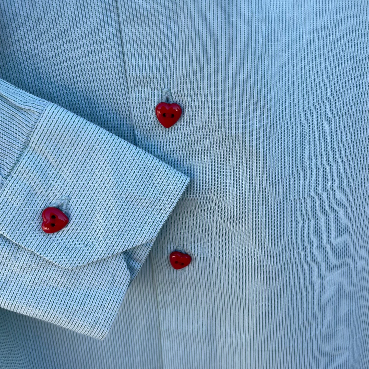 Camicia verde cuoricini