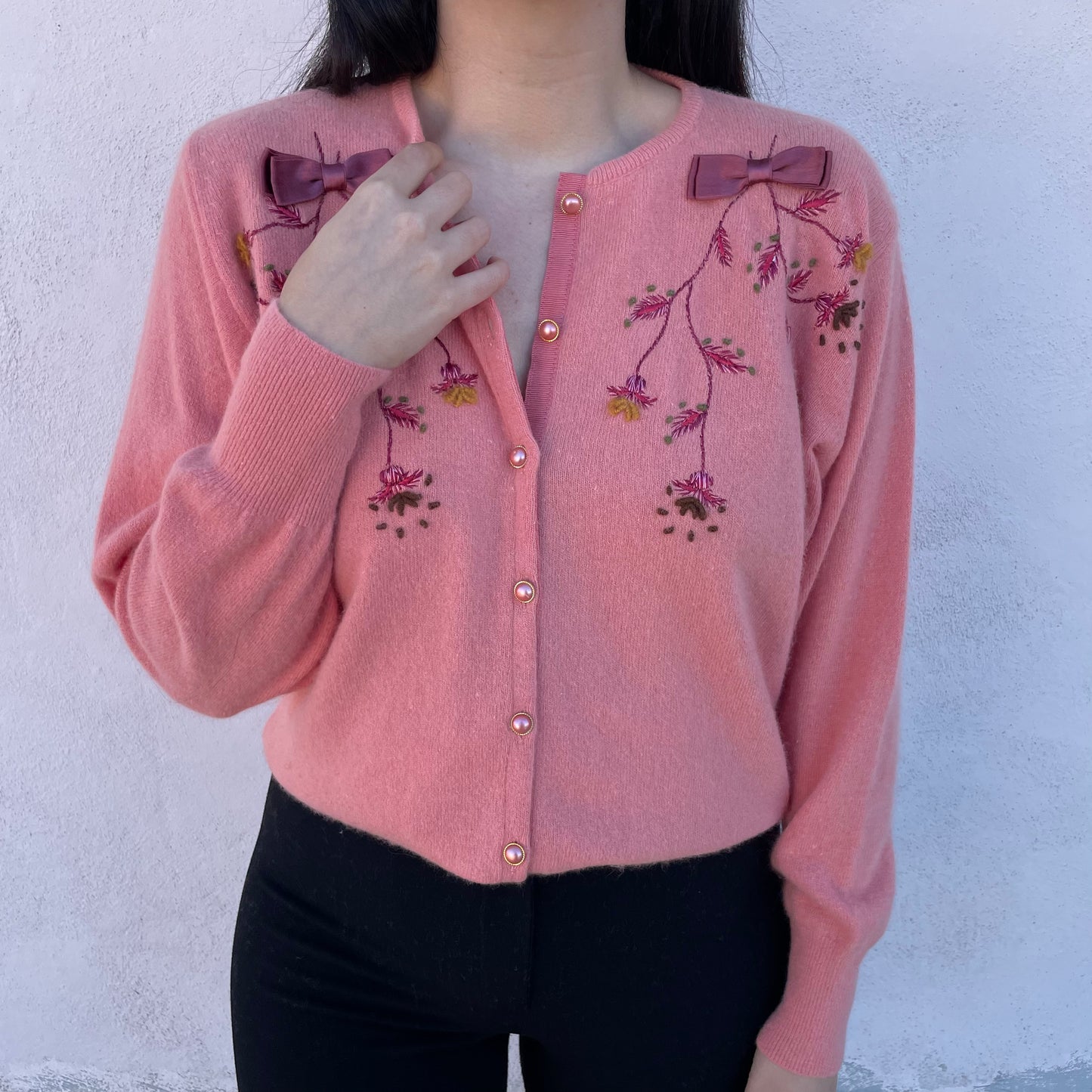 Cardigan rosa fiocchi