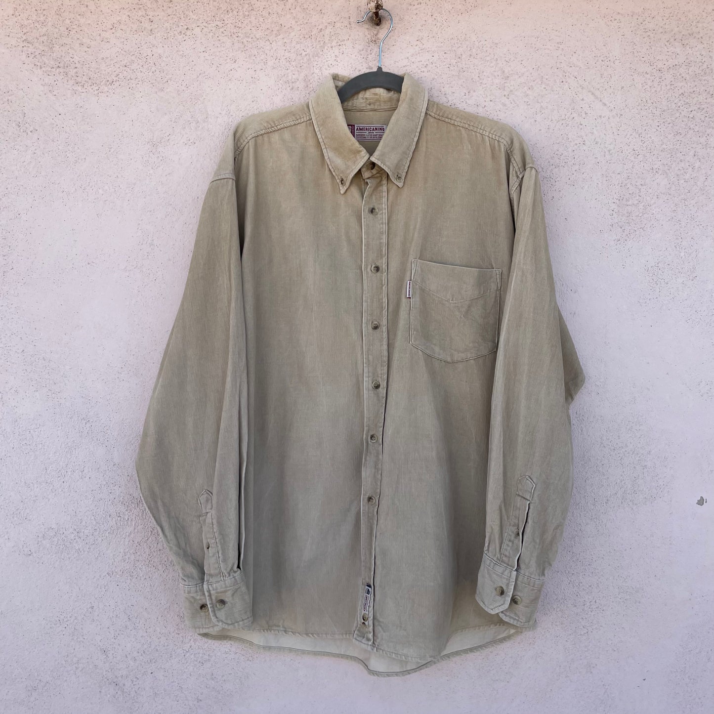 Overshirt velluto sabbia