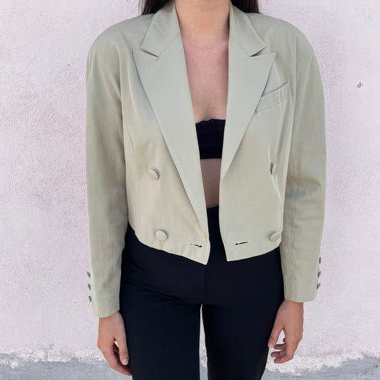 Blazer cropped salvia