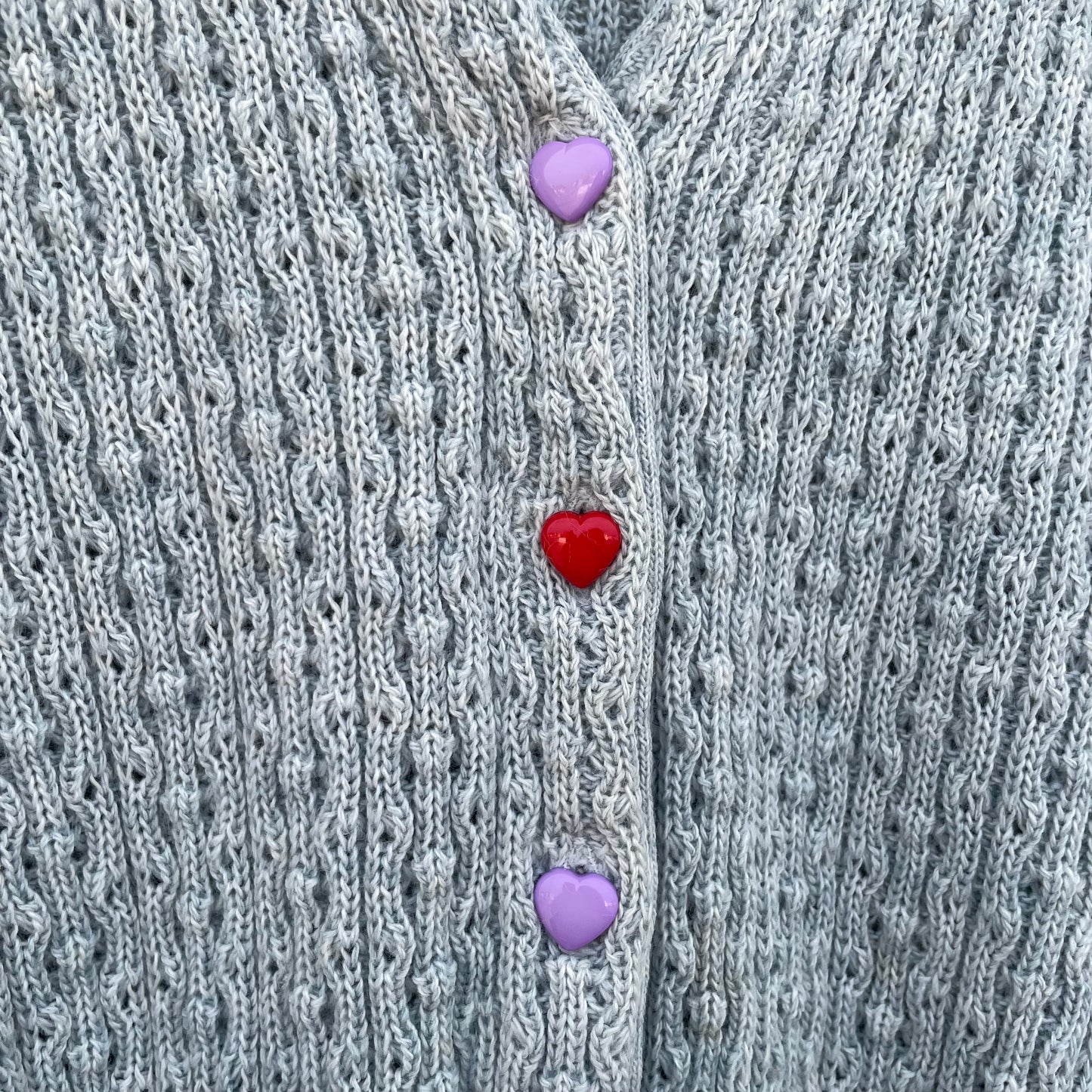 Cardigan celeste bottoni