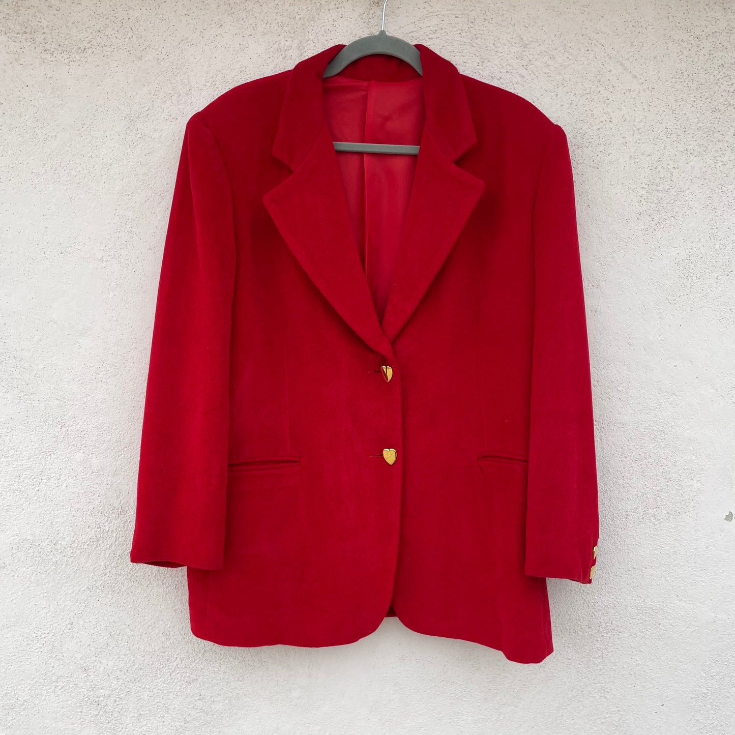 Blazer rosso cuori oro