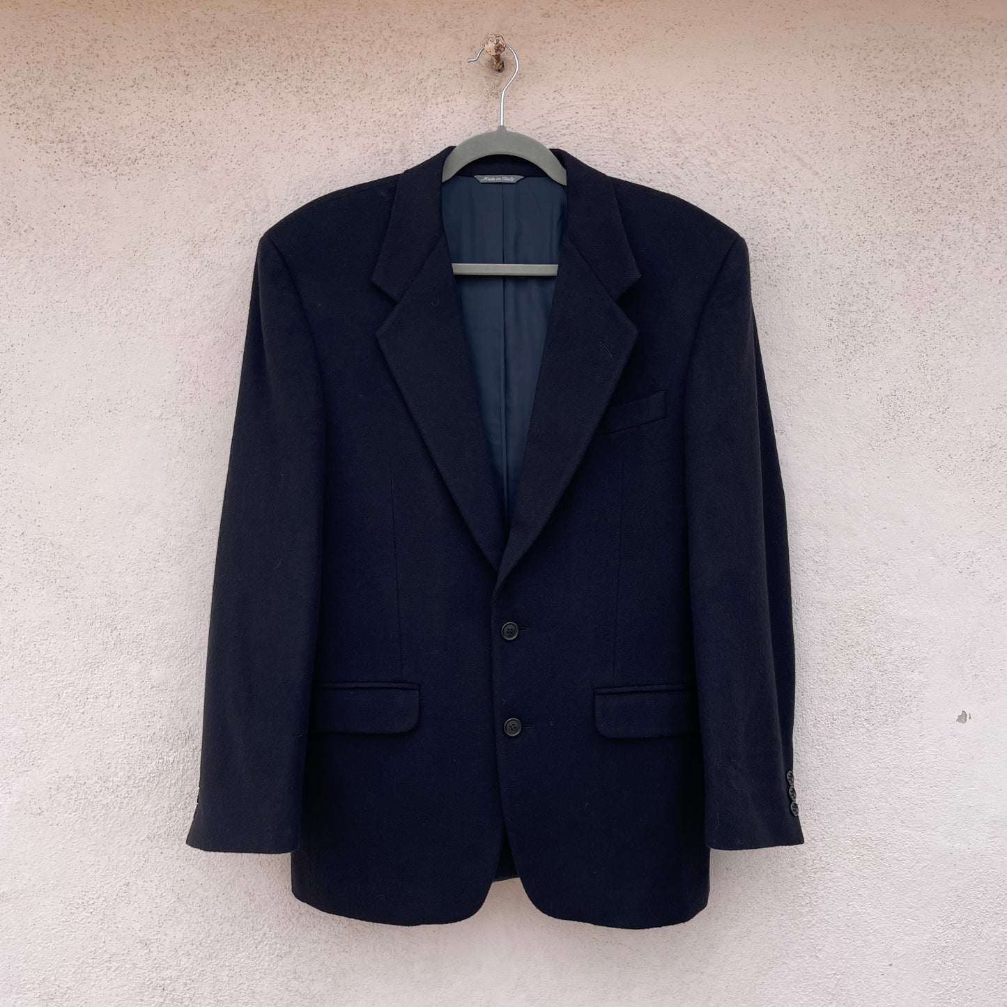 Blazer nero cashmere blend