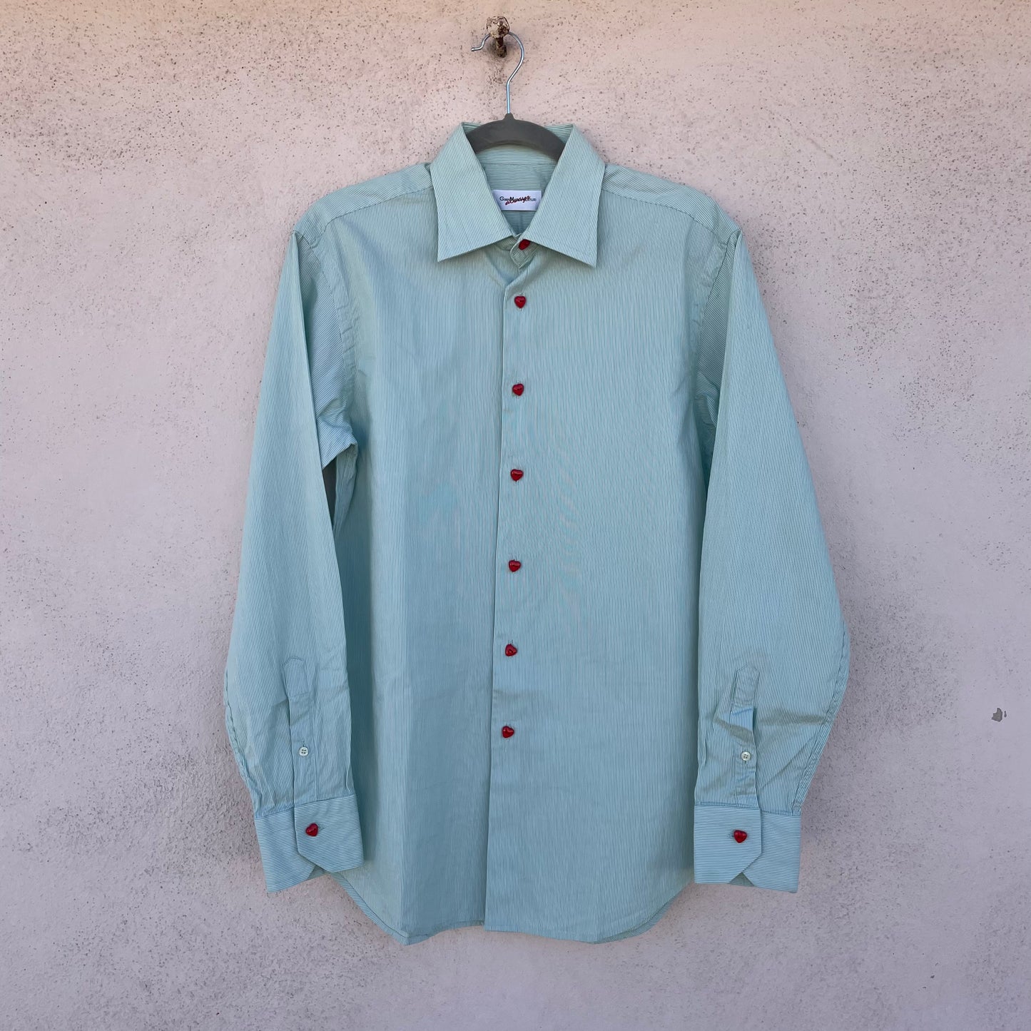 Camicia verde cuoricini