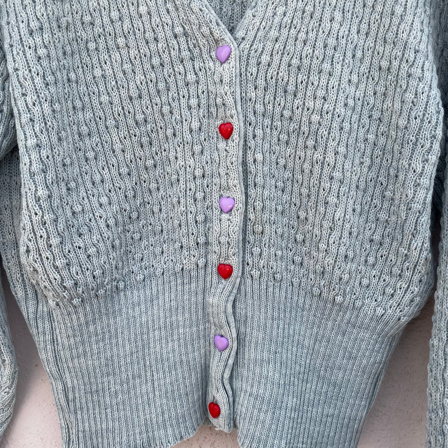 Cardigan celeste bottoni