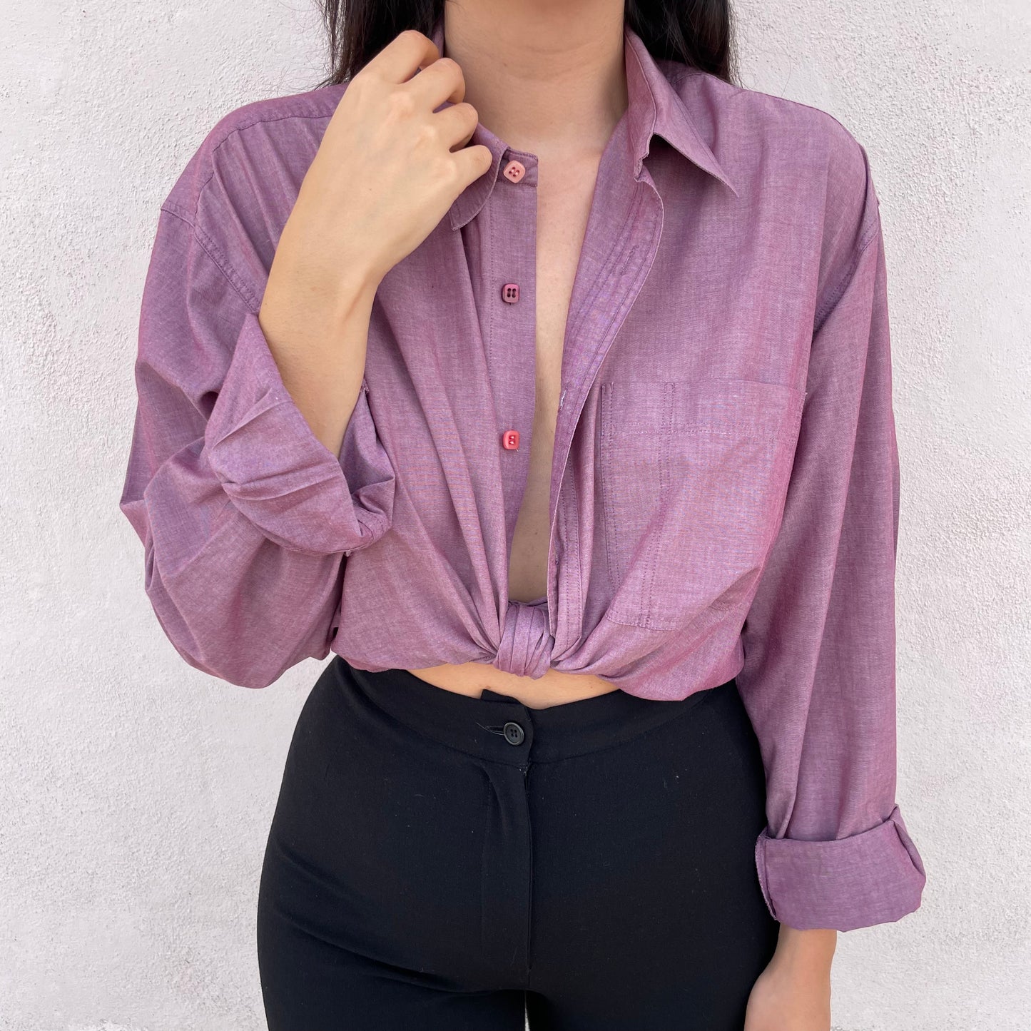 Camicia rosa cipolla bottoni