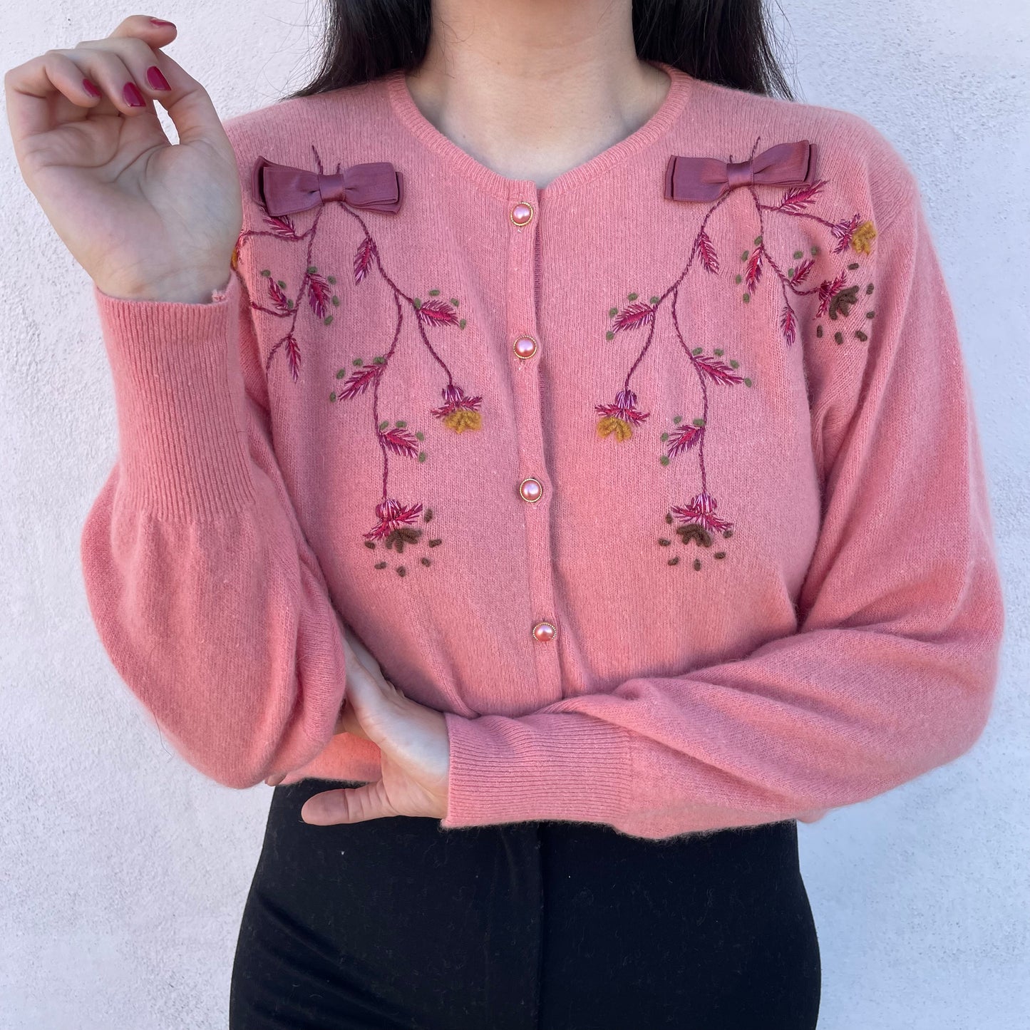 Cardigan rosa fiocchi