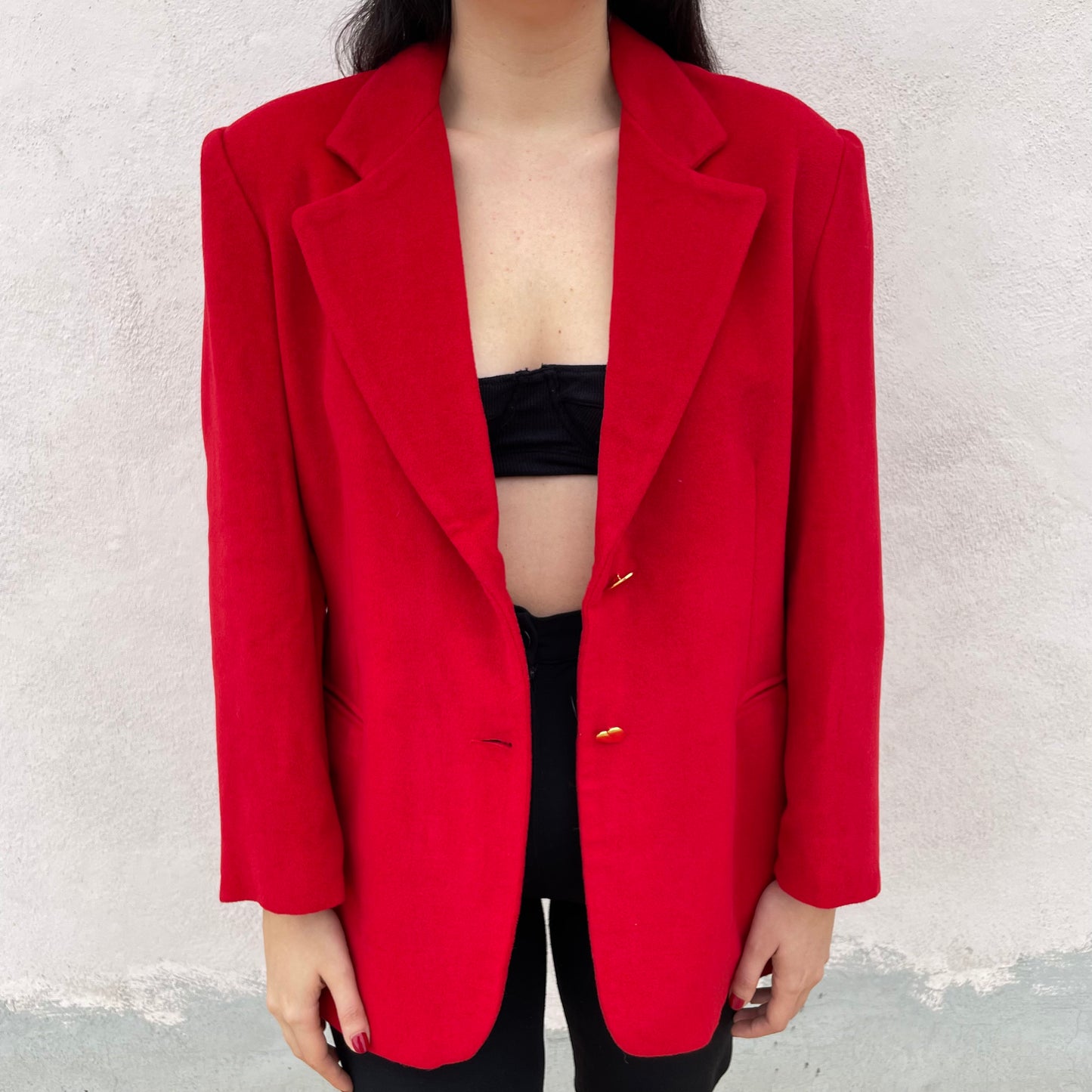 Blazer rosso cuori oro