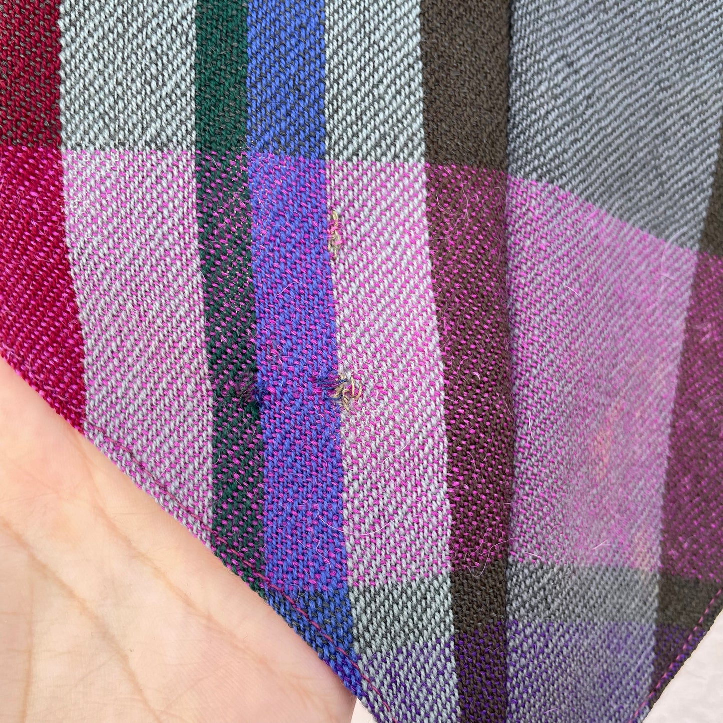 Gilet tartan malva