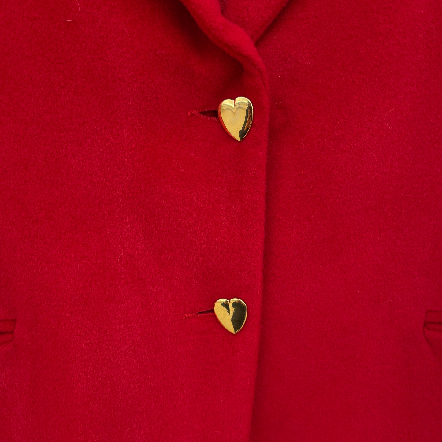 Blazer rosso cuori oro