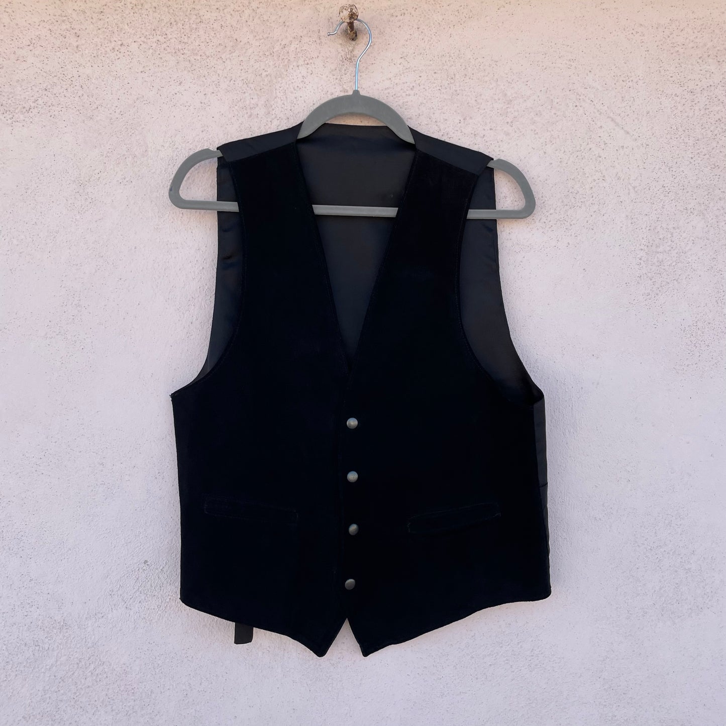 Gilet scamosciato nero