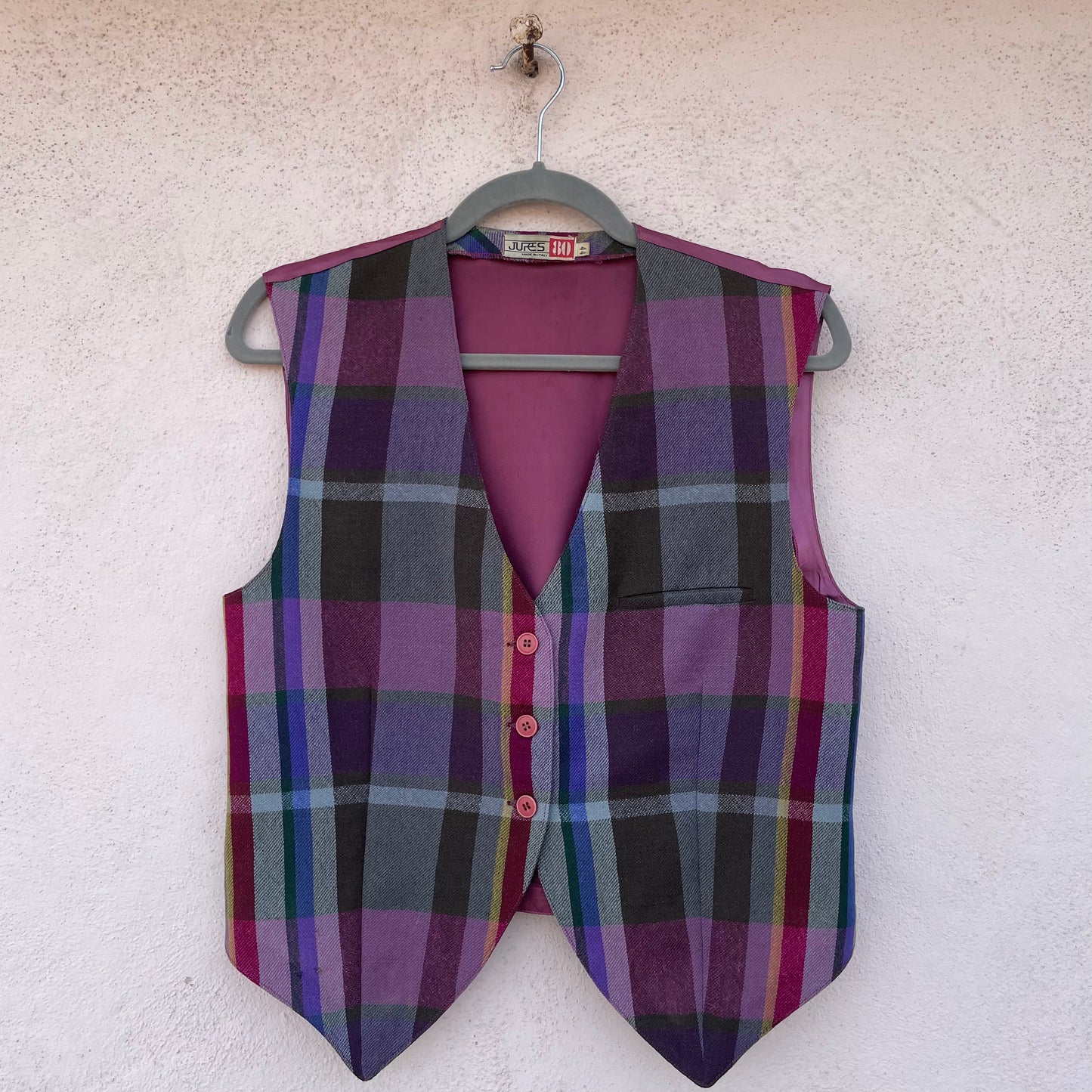 Gilet tartan malva