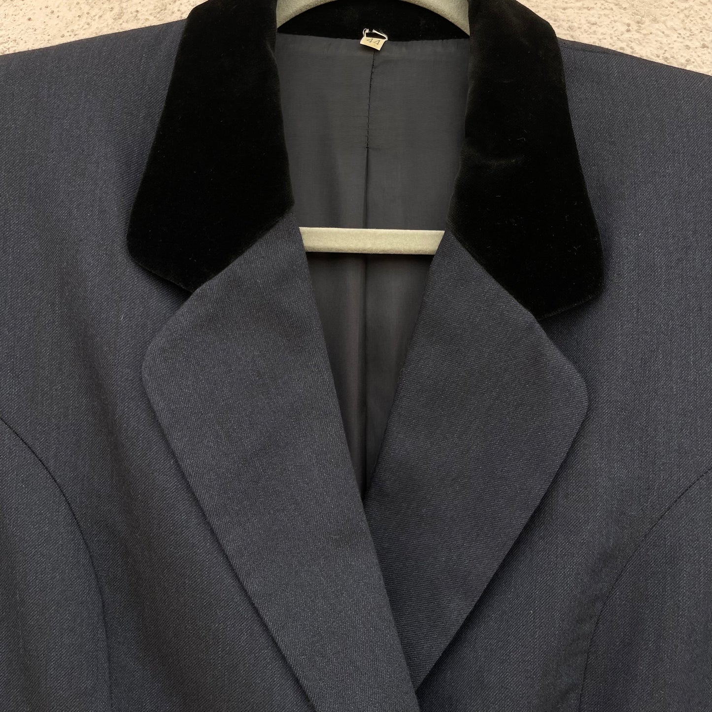 Blazer blu fiocchi in velluto