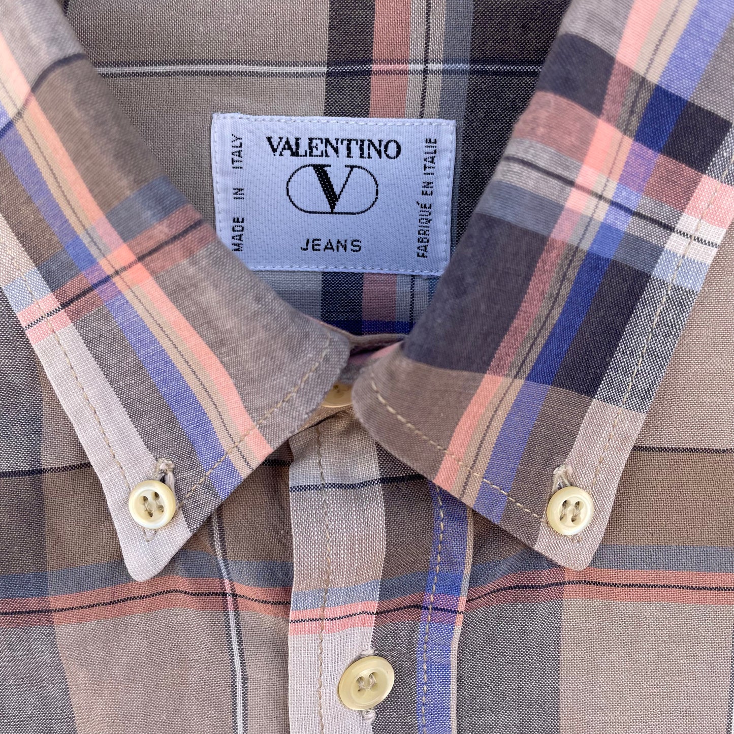 Camicia Valentino tartan tortora