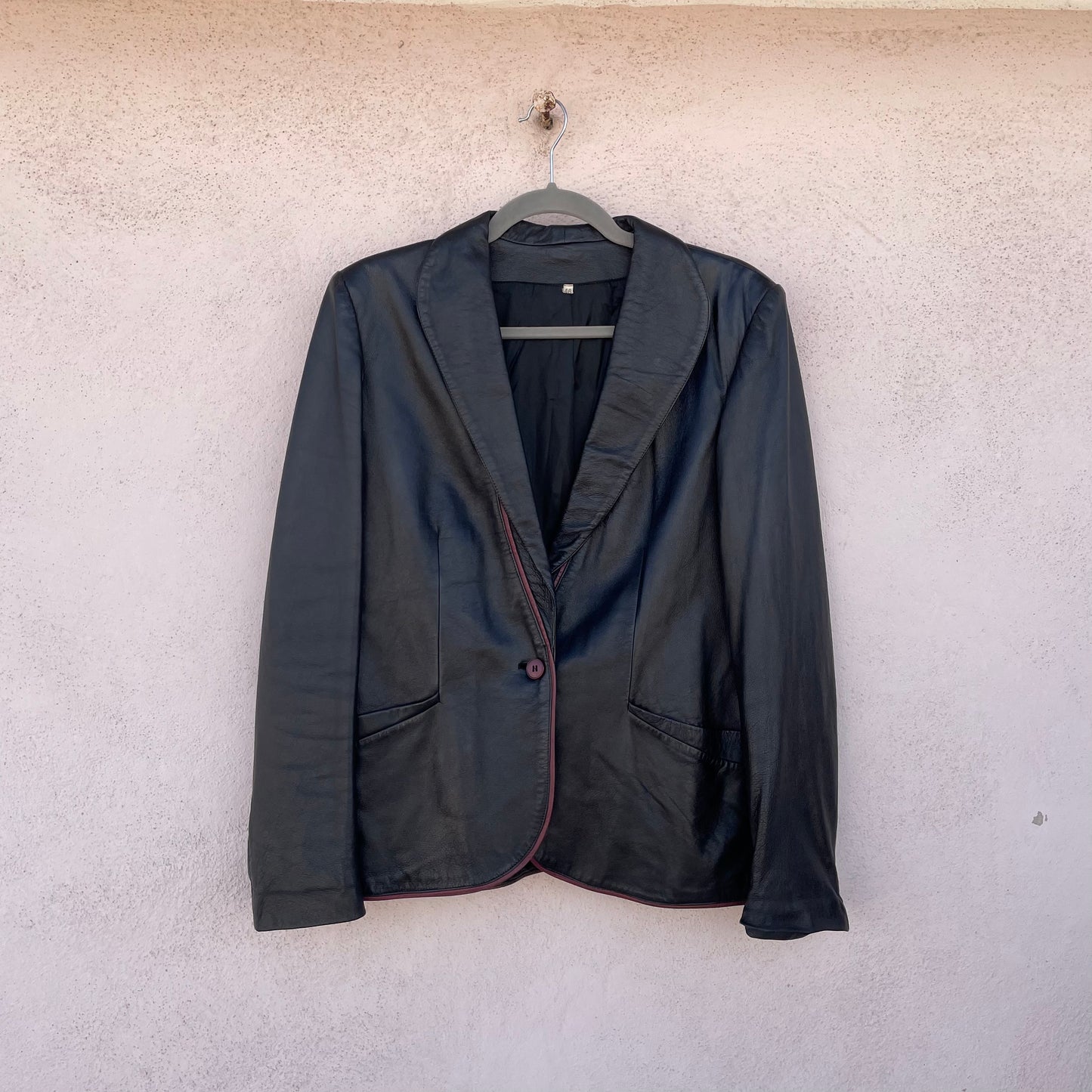 Blazer nero pelle