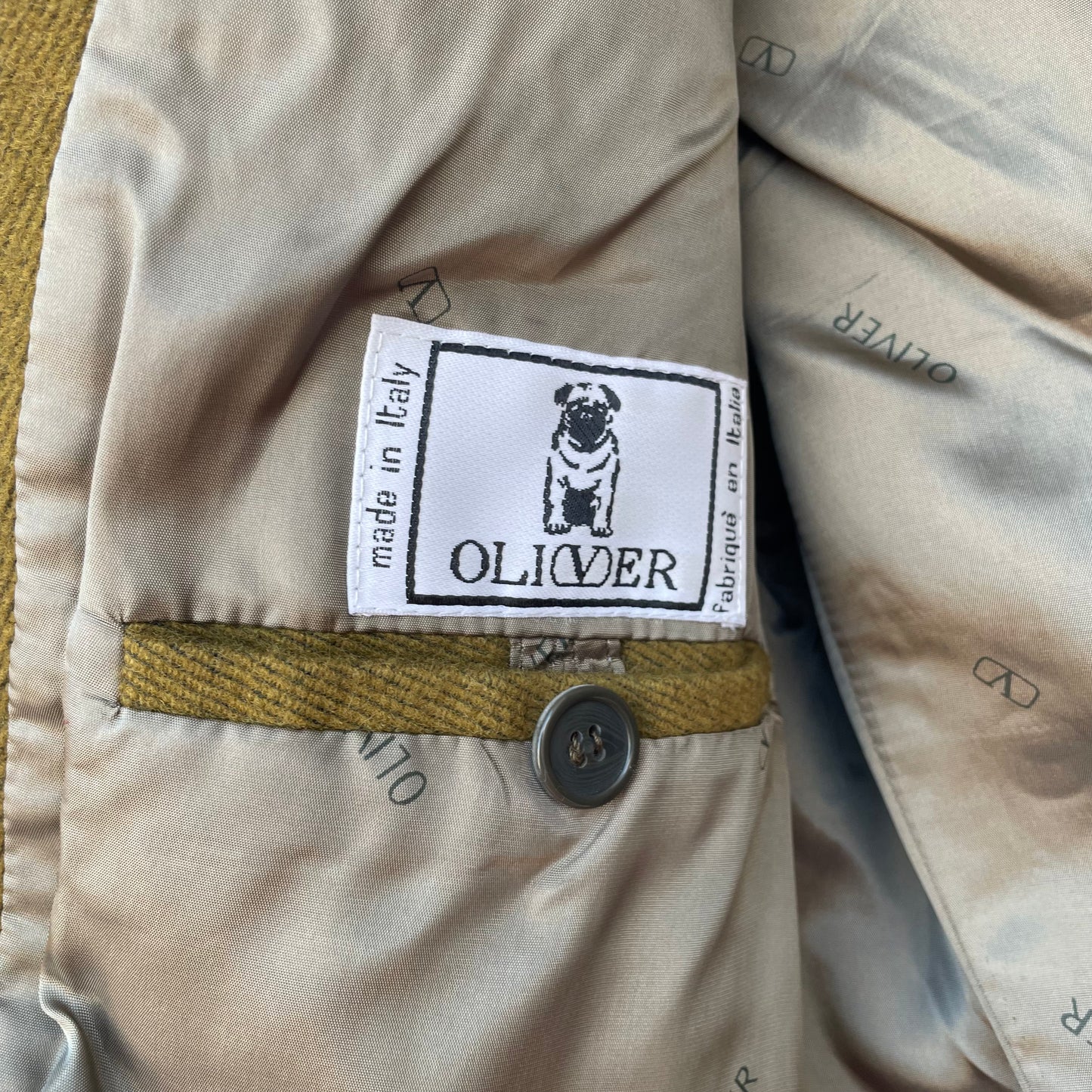 Blazer Oliver Valentino olio d’oliva