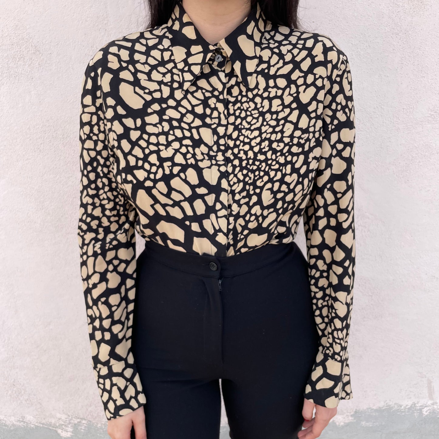 Camicia animalier seta