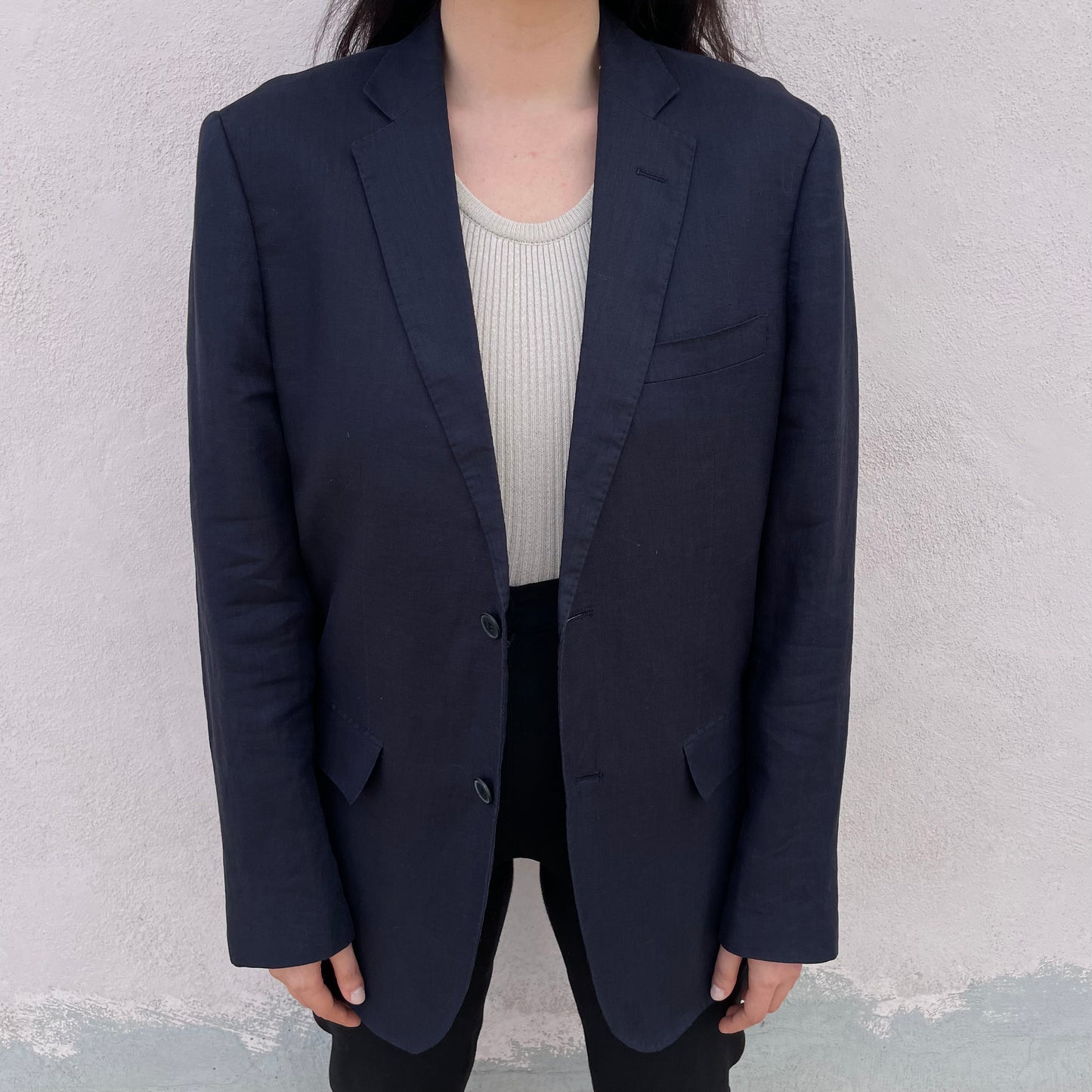 Blazer lino blu