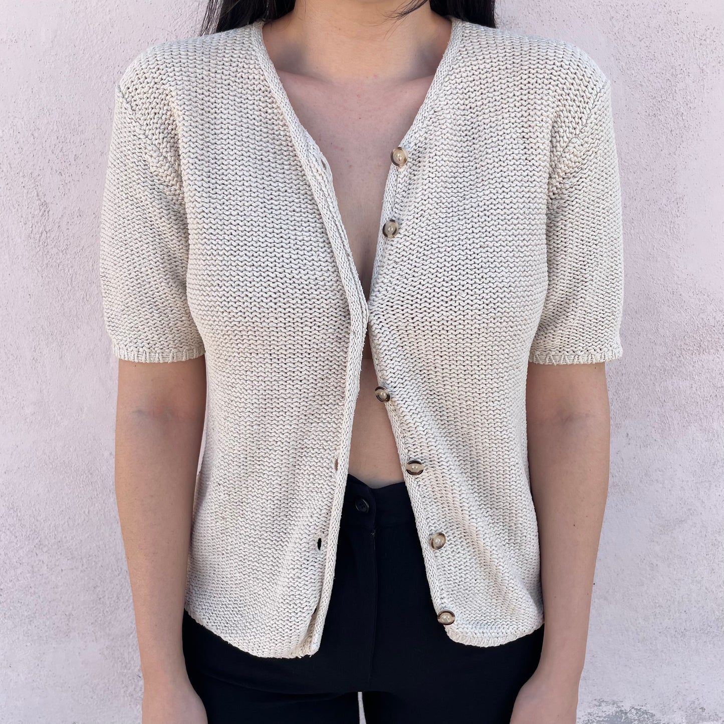 Cardigan in seta corda