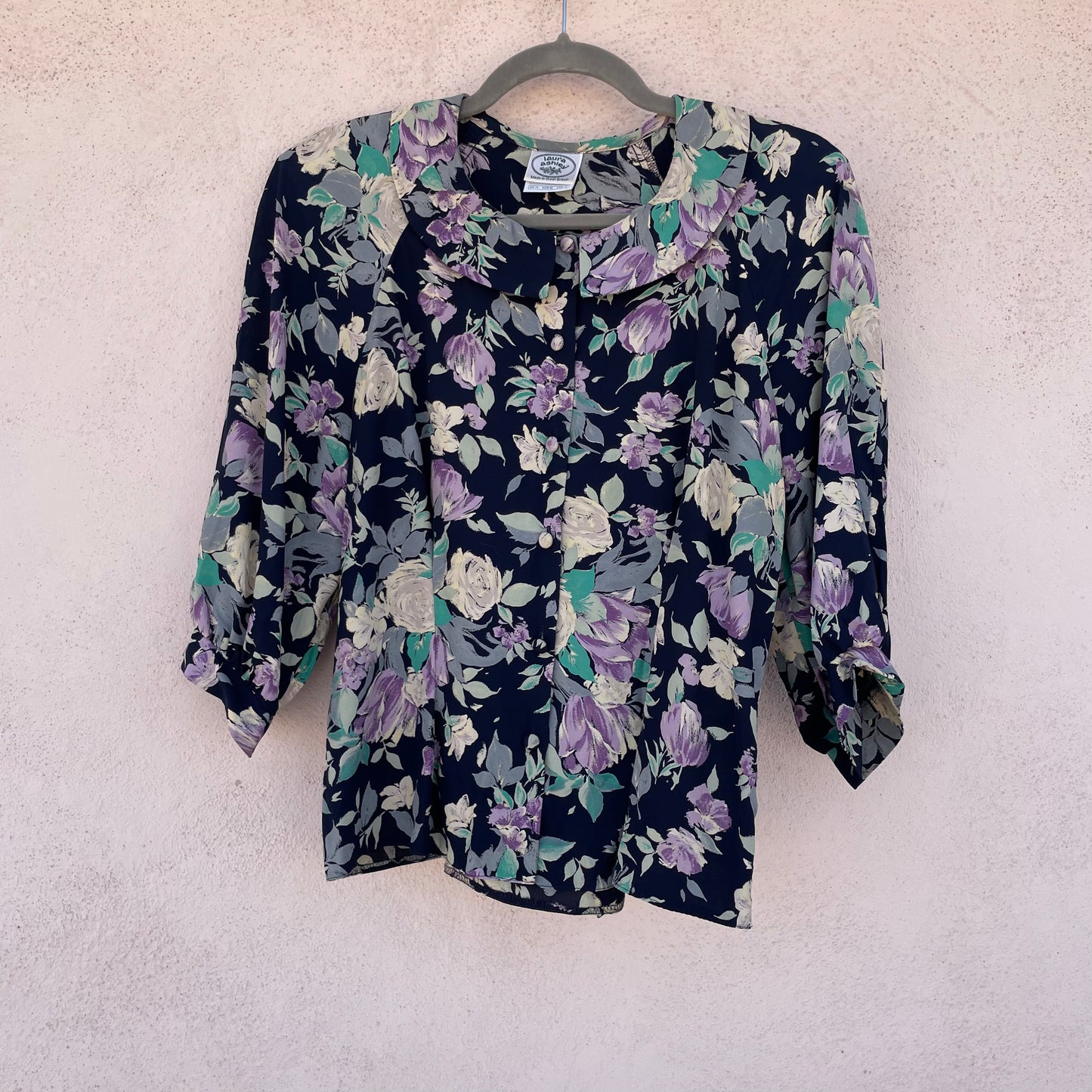 Camicia fiori lilla Laura Ashley