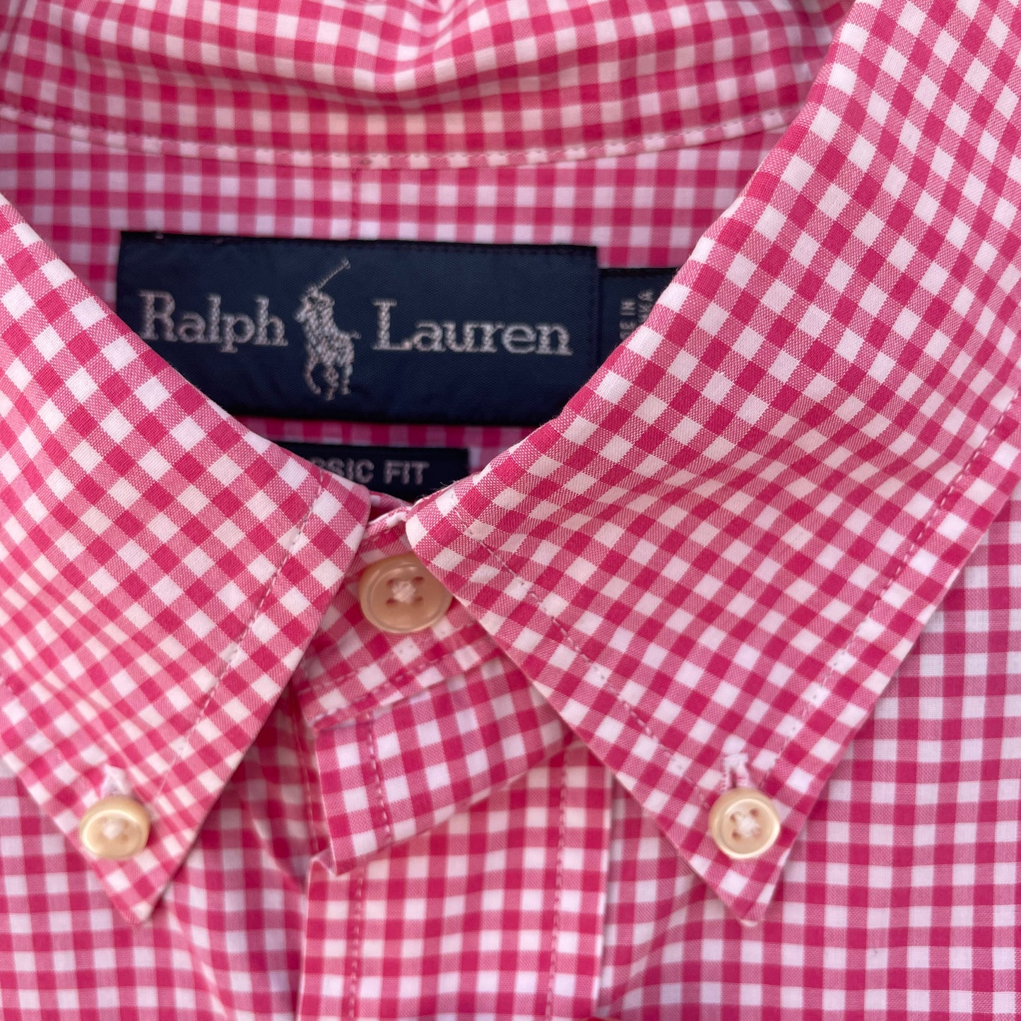 Camicia Ralph Lauren vichy rosa