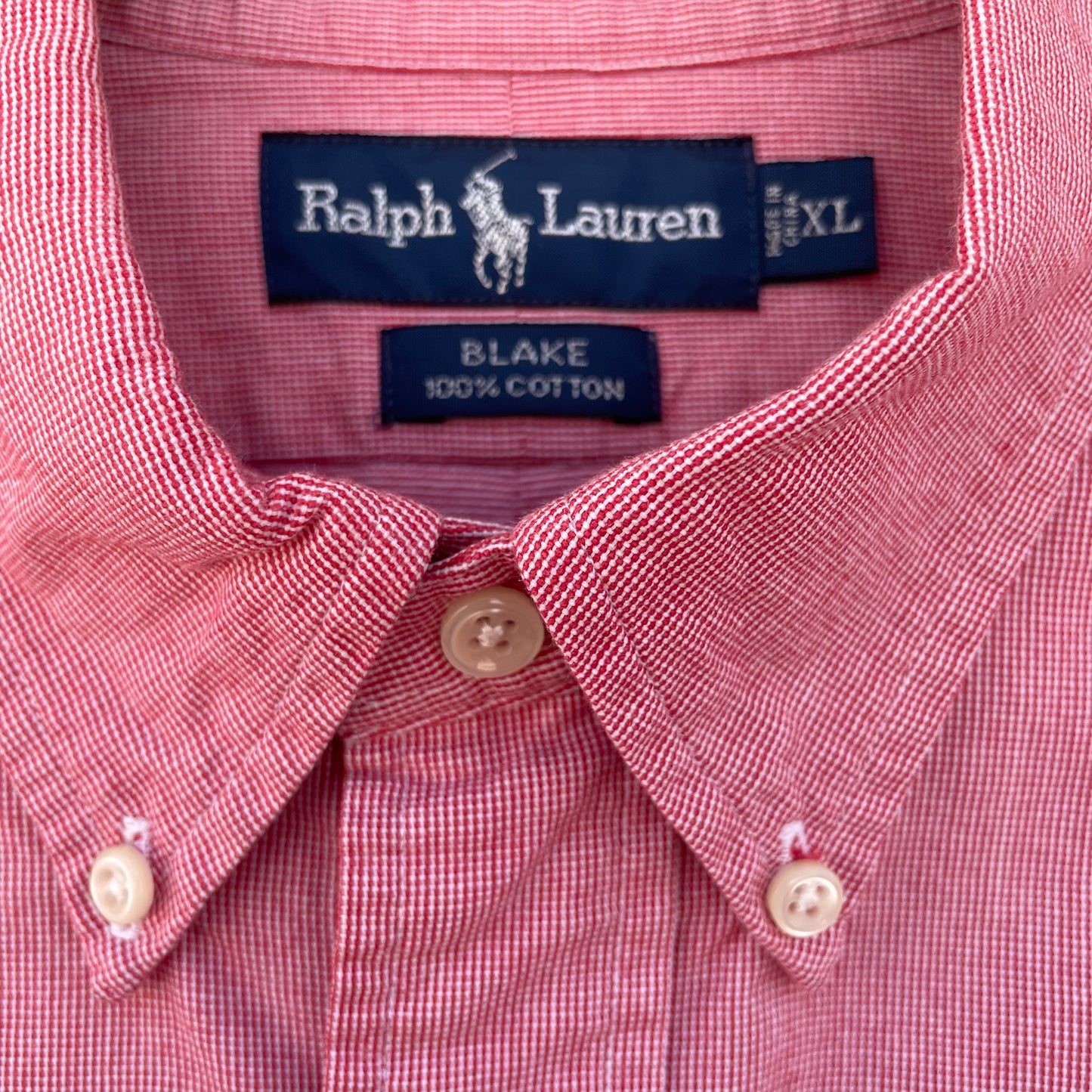 Camicia Ralph Lauren micro vichy rossa