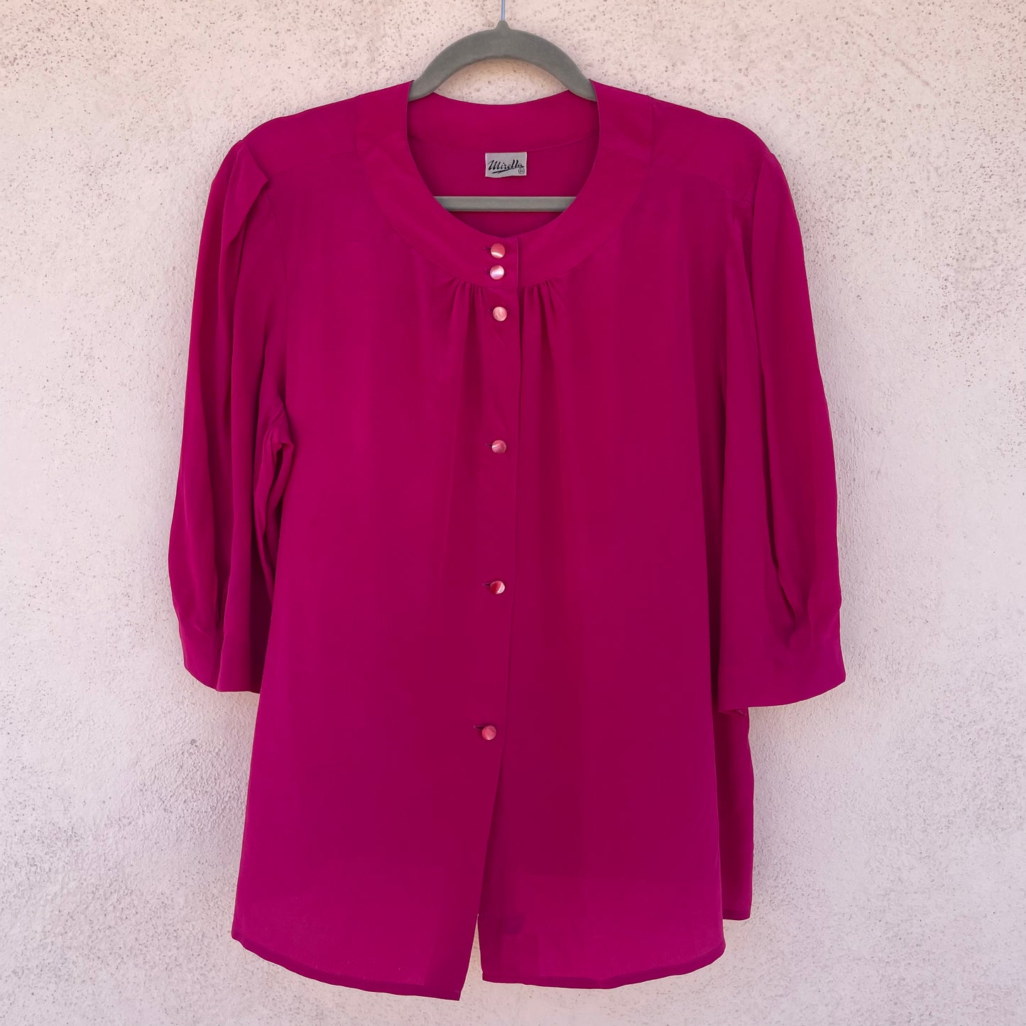 Blusa seta fucsia