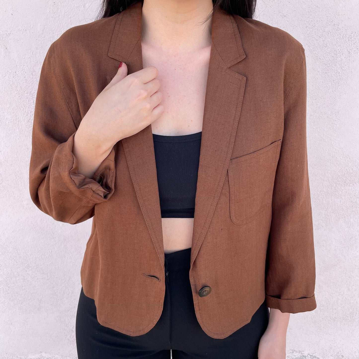 Blazer lino tabacco Marella