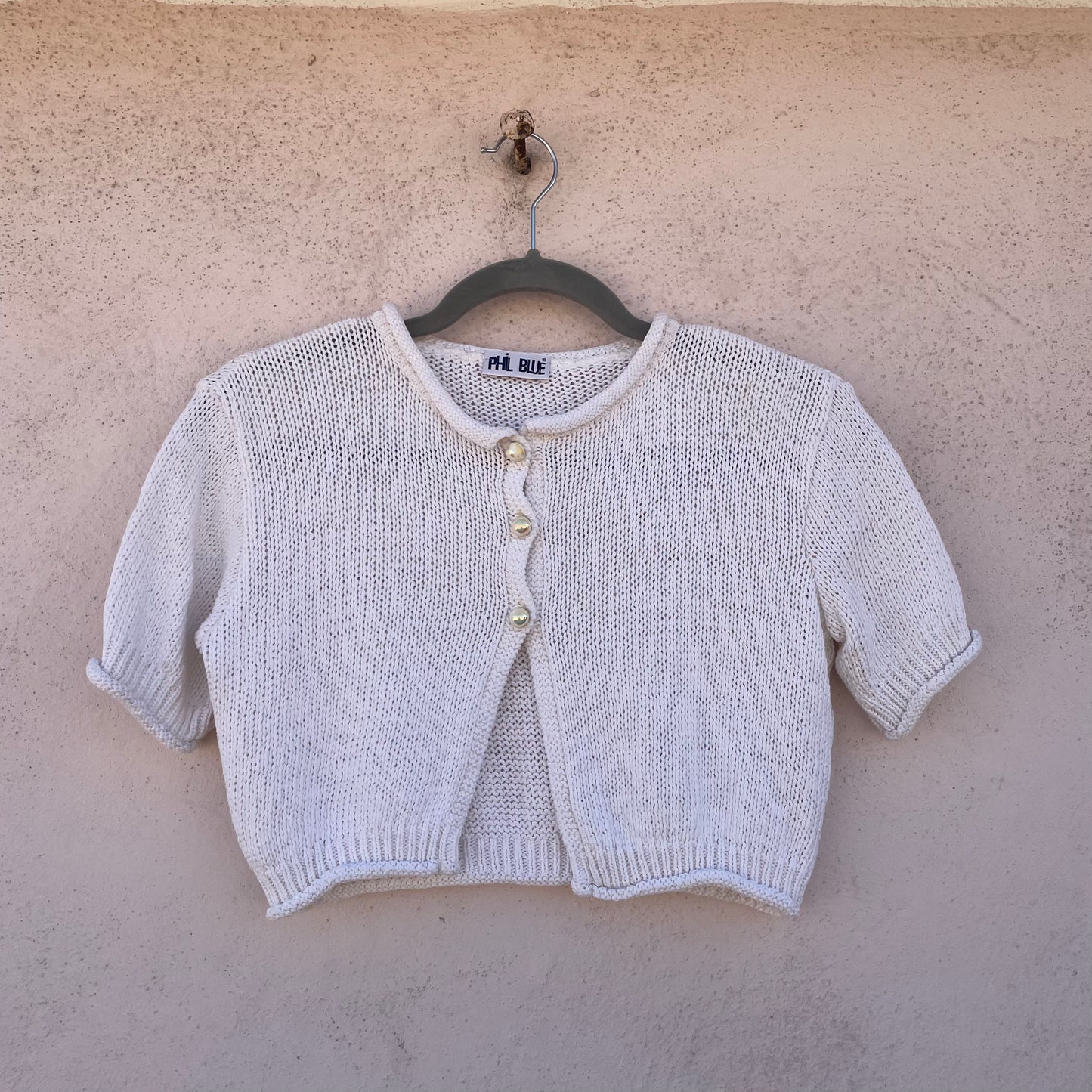 Mini cardi cotone perle