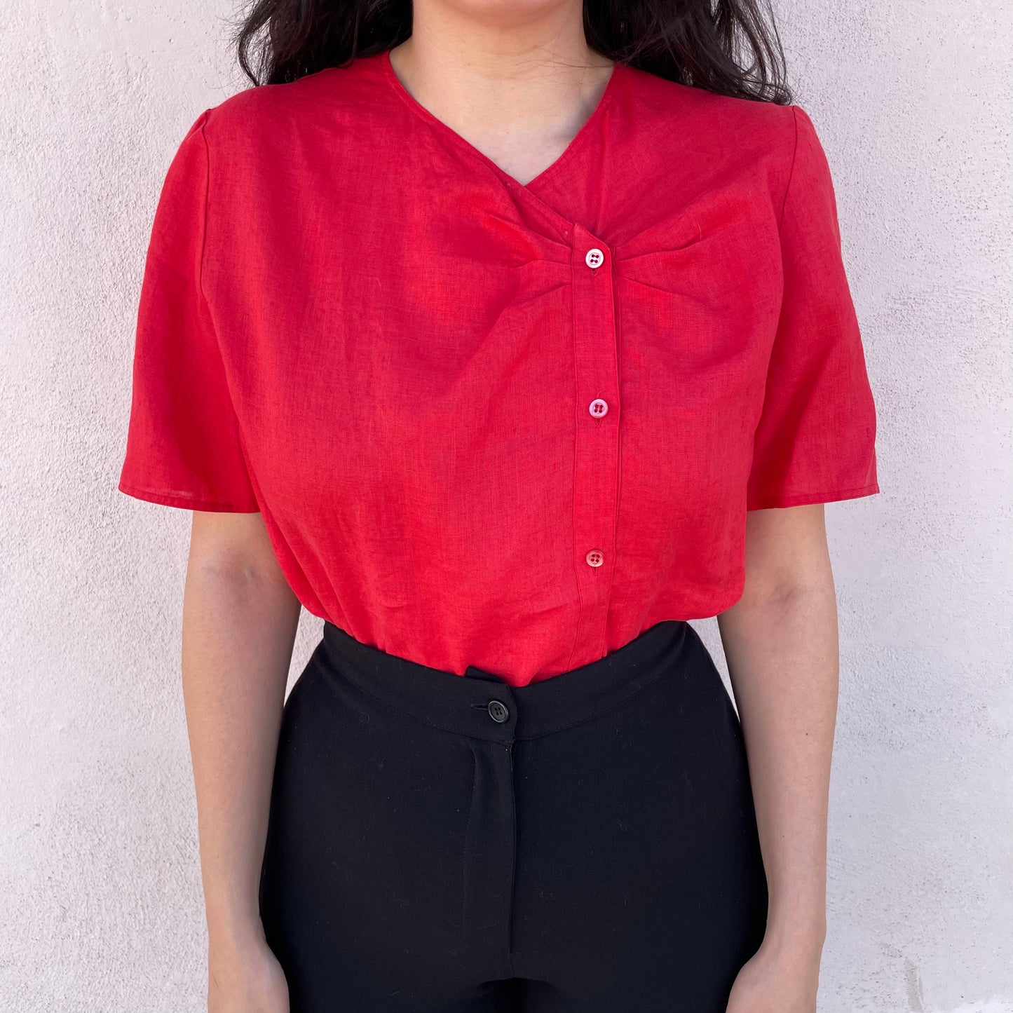 Blusa rossa Valentino