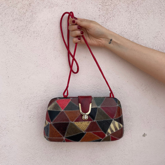 Borsa pitone patchwork 70s