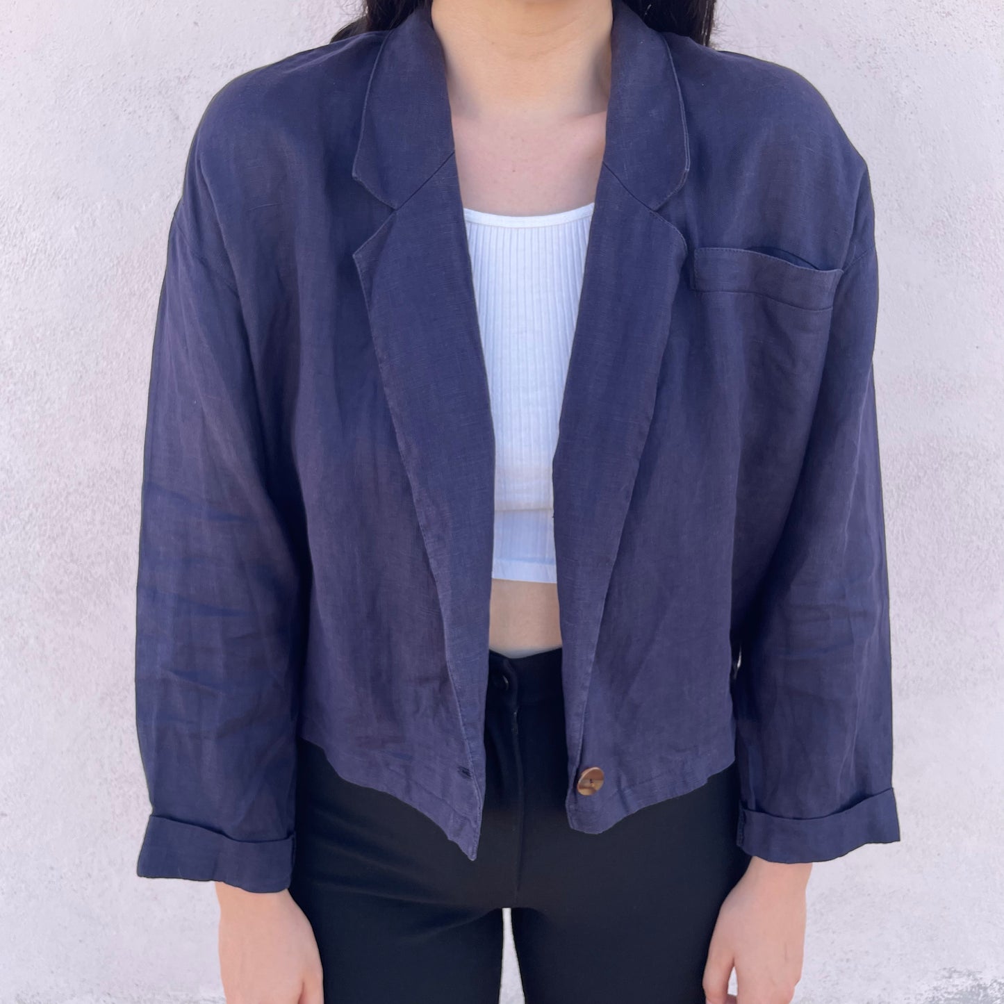 Blazer cropped lino