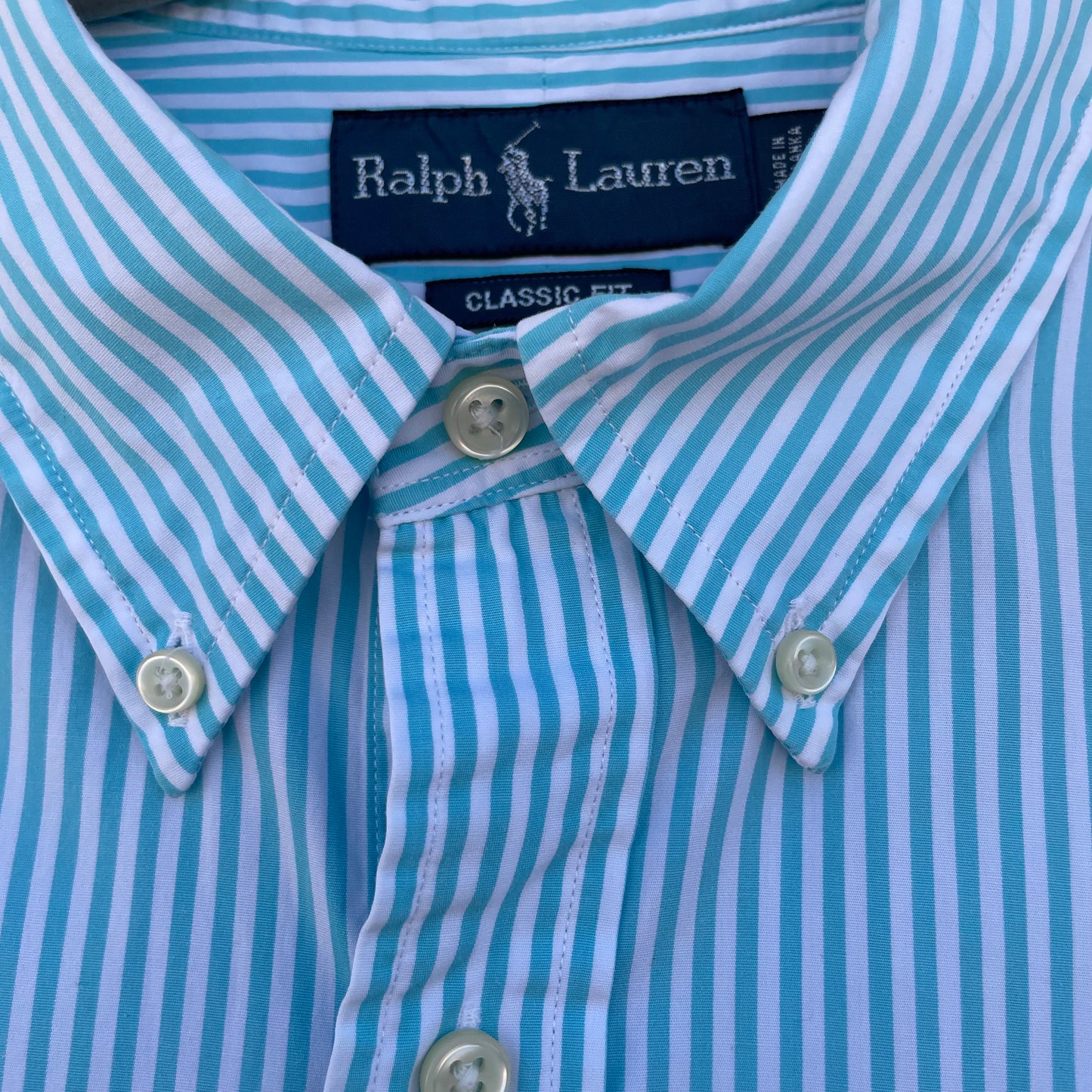 Camicia Ralph Lauren righe azzurre