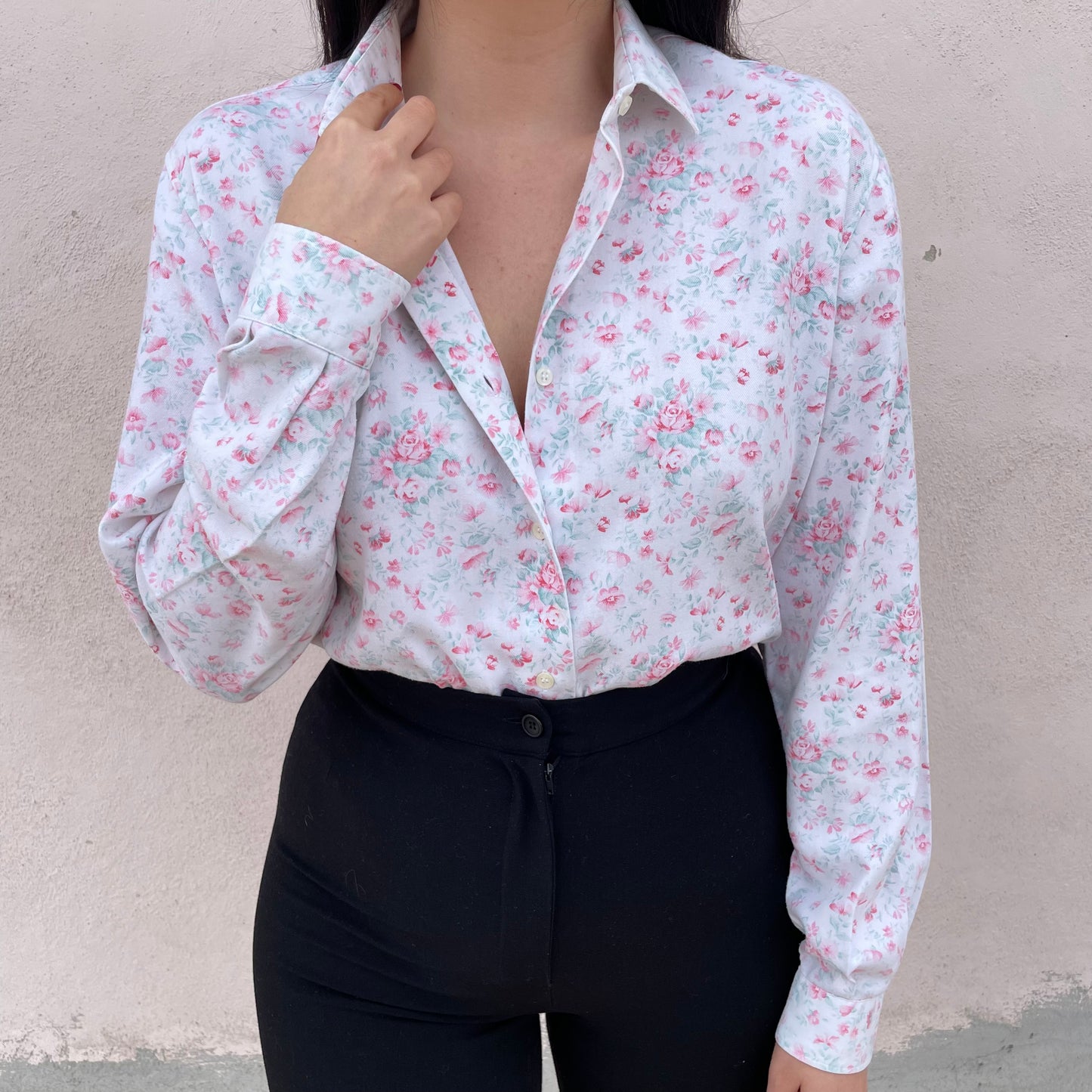 Camicia fiorellini rosa