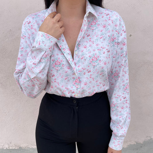 Camicia fiorellini rosa