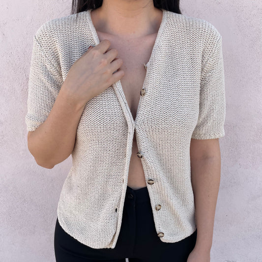 Cardigan in seta corda