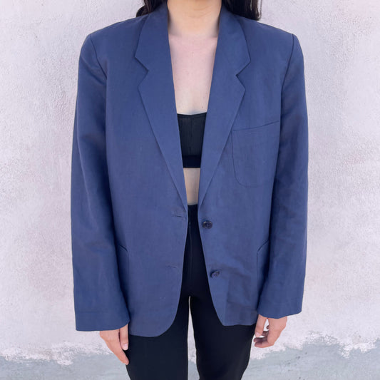 Blazer lino blu