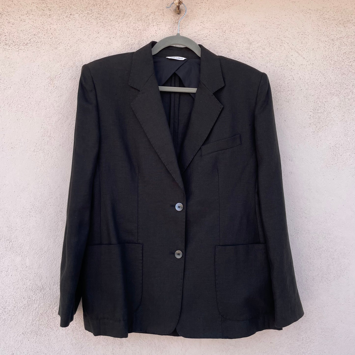 Blazer nero lino