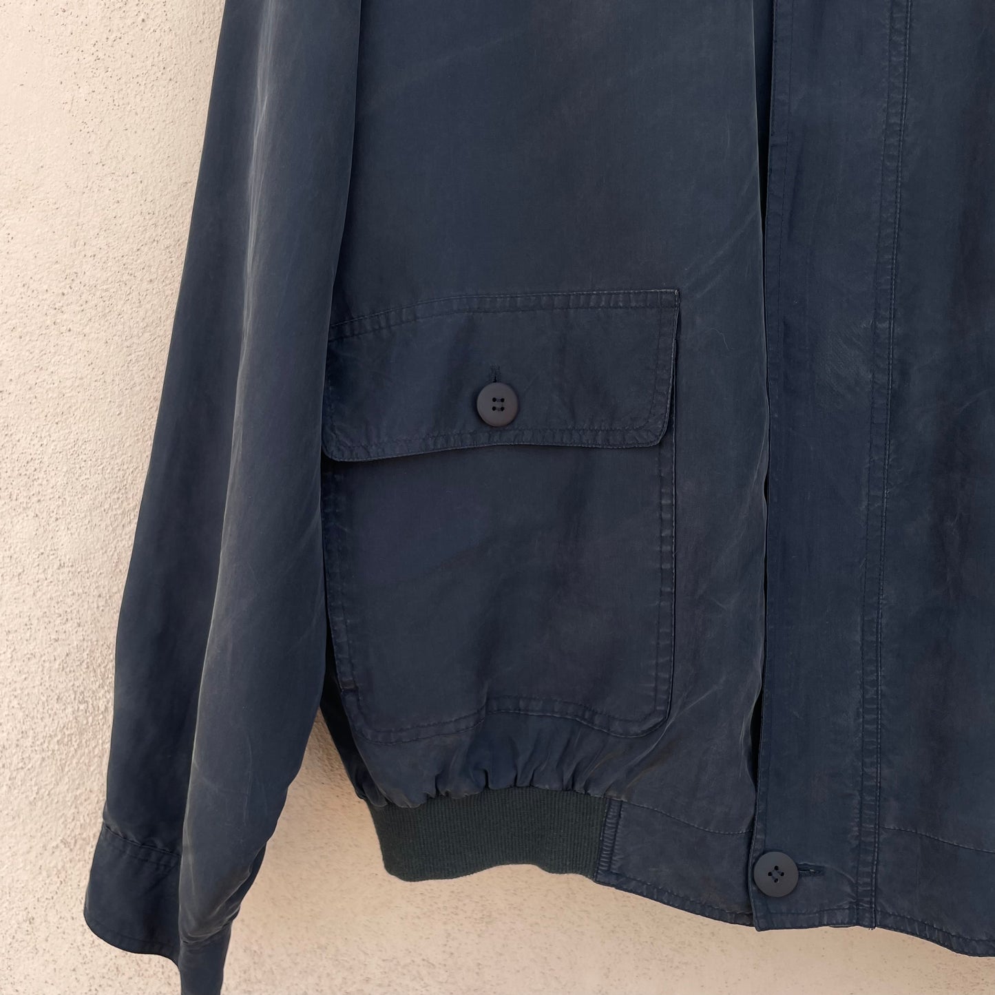 Bomber seta blu navy