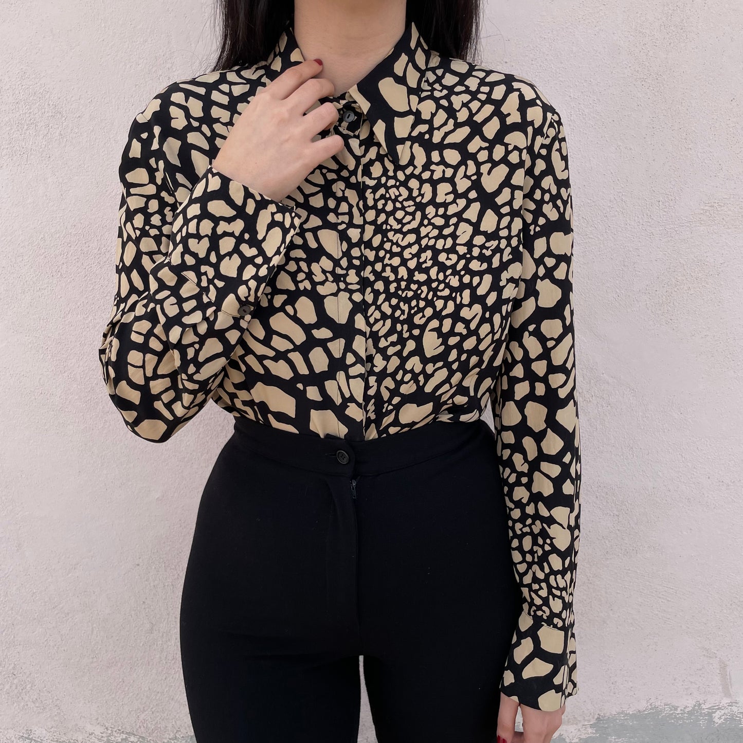 Camicia animalier seta